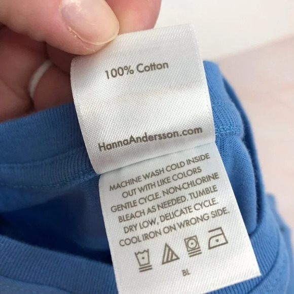 NWT Hanna Andersson shirt blue short sleeve 4th of July unicorn 18-24 months - Picture 3 of 7